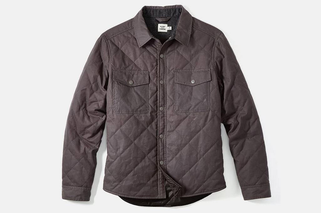 Flint and Tinder Quilted Waxed Shirt Jacket